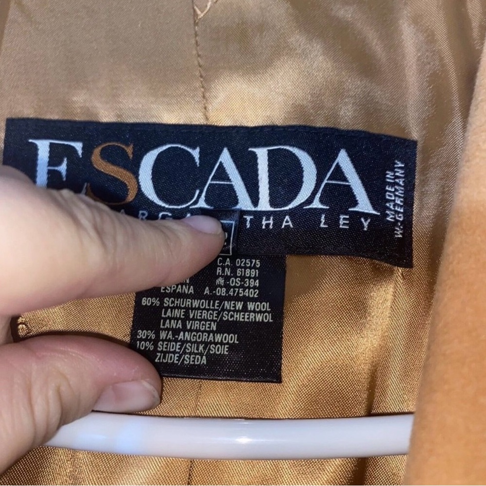 Escada Women's Camel Double-Breasted Blazer - Picture 5 of 5